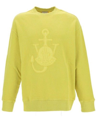 Moncler Moncler X Jw Anderson Logo Embroidered Sweatshirt - Yellow