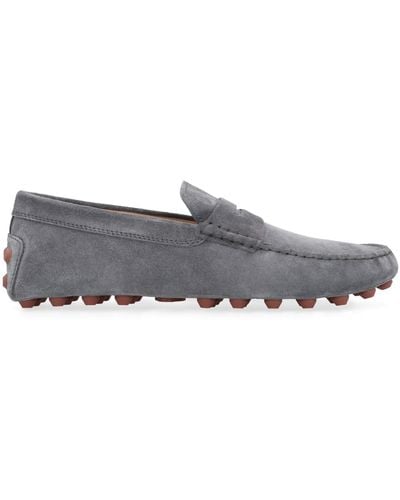 Tod's Gommino Suede Loafers - Grey