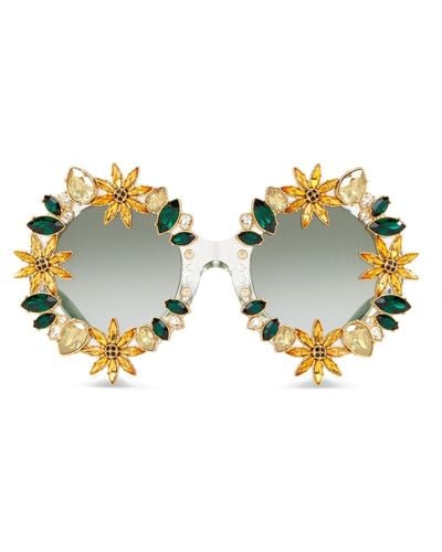 Dolce & Gabbana Crystal Sunglasses - Metallic