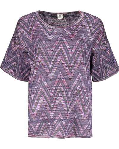 M Missoni Short Sleeve T-Shirt - Purple