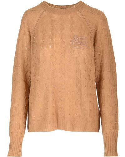 Etro Cable Knit Jumper - Brown