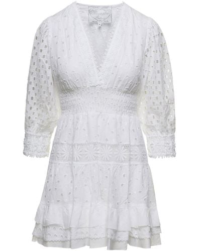 Temptation Positano Embroidered Dress - White