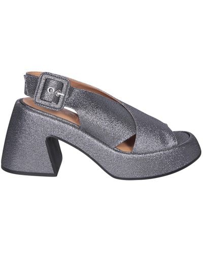 Ganni Platform Sandals - Grey