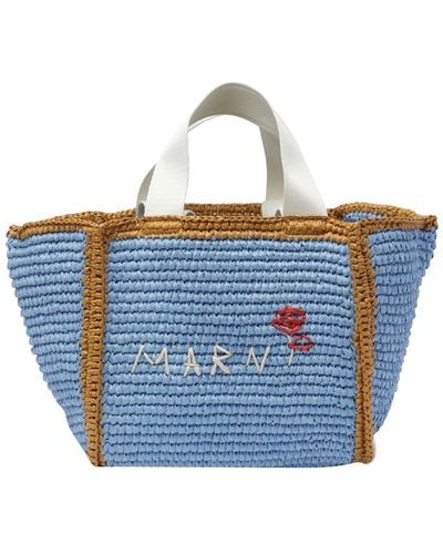 Marni Small Sillo Shopping Bag - Blue