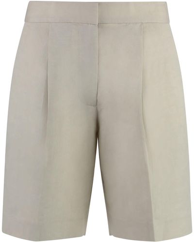 Calvin Klein Cotton And Linen Bermuda-Shorts - Gray
