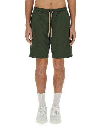 BOSS Cotton Bermuda Shorts - Green