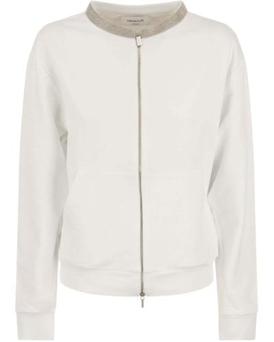 Fabiana Filippi Cardigan With Zip - White