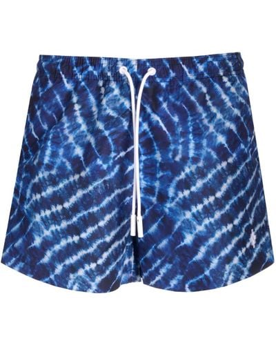 Marcelo Burlon Aop Sound Waves Swim Shorts - Blue