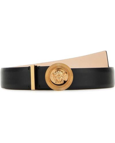 Versace Leather Belt - Black