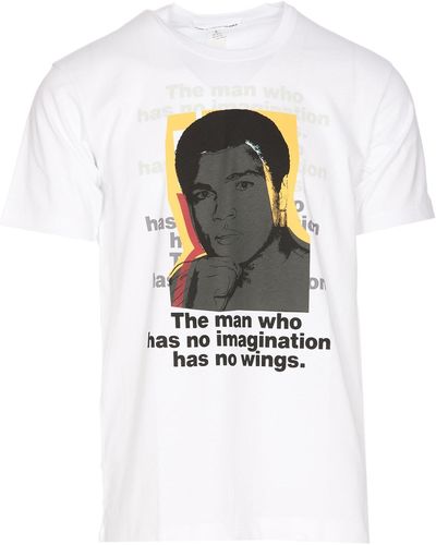 Comme des Garçons Muhammad Ali Print T-Shirt - White