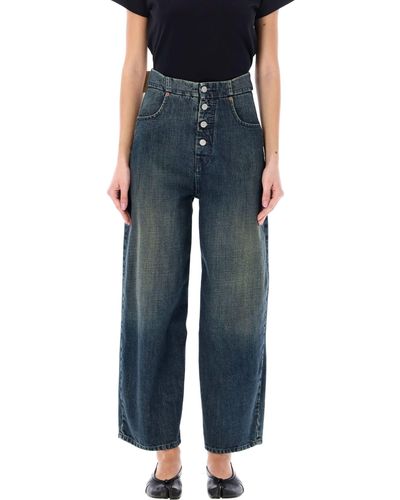 MM6 by Maison Martin Margiela Rihanna Cropped Jeans - Blue