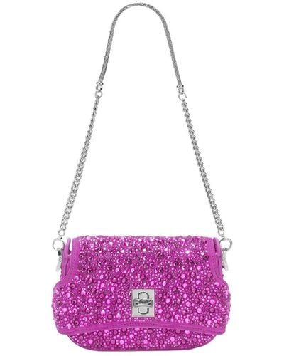 Ermanno Scervino Fuchsia Audrey Bag With Crystals - Pink