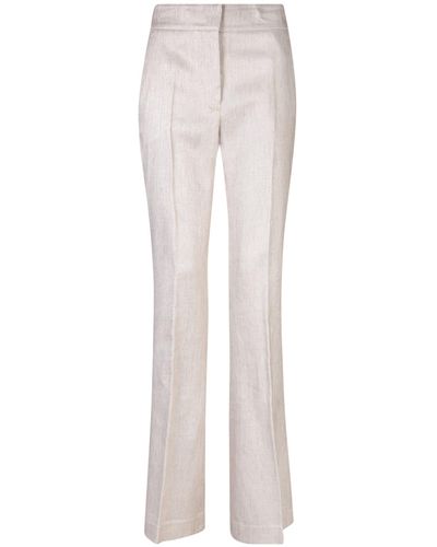 Genny Jacquard Lurex Pants - White