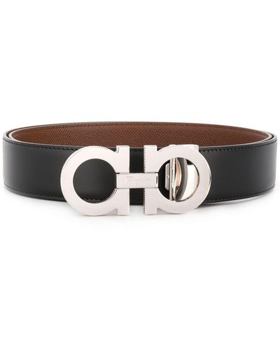 Ferragamo Reversible Bicolor Leather Belt - Brown