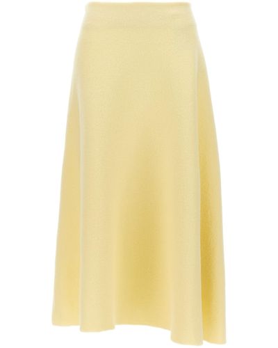 Jil Sander Wool Skirt Skirts - Yellow