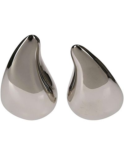 Courreges Drop Metal Earrings - Metallic