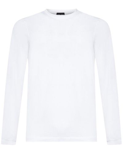 Giorgio Armani Crewneck Long-sleeved T-shirt - White