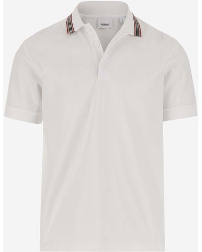 Burberry Cotton Pique Polo Shirt - White