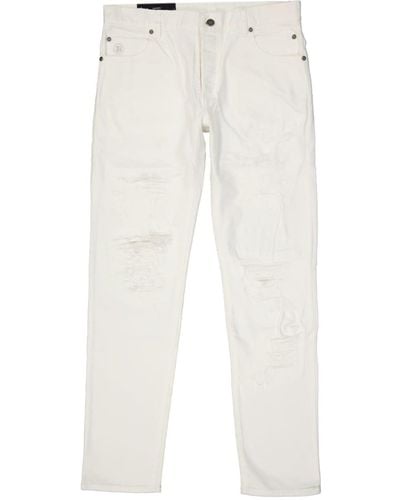 Balmain Cotton Denim Jeans - White