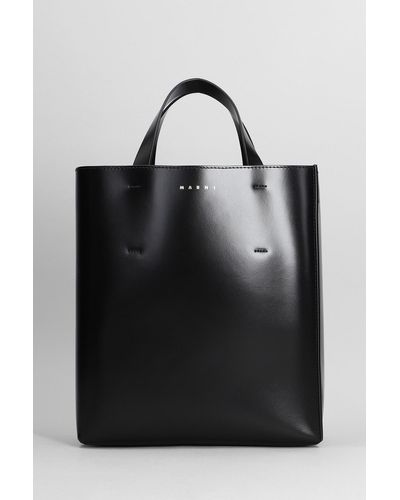 Marni Museo Bag Tote In Black Leather