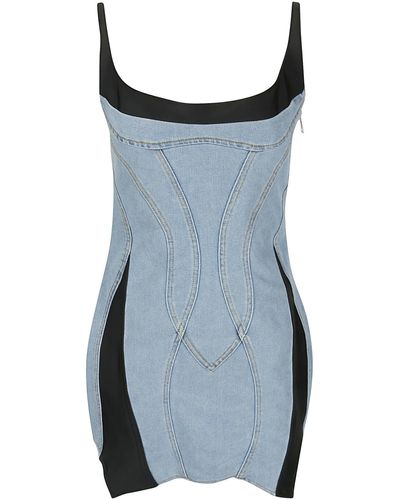 Mugler Short Dresses - Blue