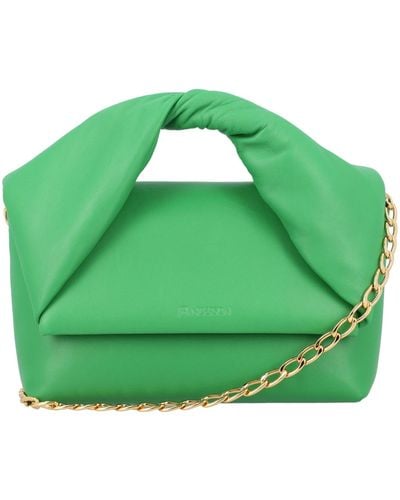 JW Anderson Twister Leather Bag - Green