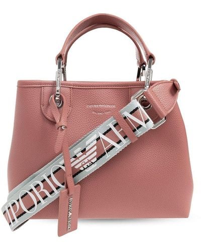 Emporio Armani Shopper Bag With Logo, - Pink