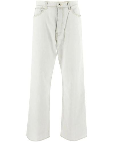 KENZO Bleached Suisen Relaxed Jeans - White