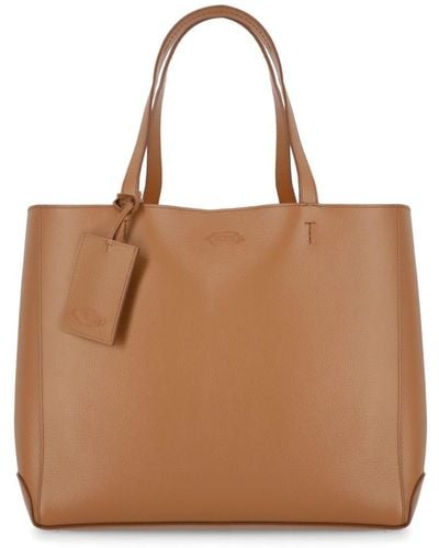 Tod's Leather Shopping Bag - Brown