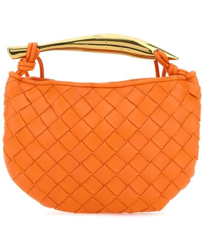 Bottega Veneta Leather Sardine Handbag - Orange