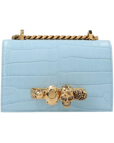 Alexander McQueen Mini Jeweled Crossbody Bag - Blue