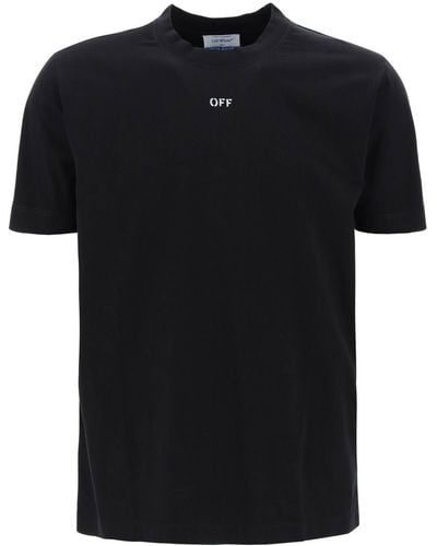 Off-White c/o Virgil Abloh Off- Logo-Print Cotton T-Shirt - Black