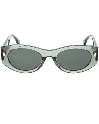 Fendi Oval Frame Sunglasses - Green