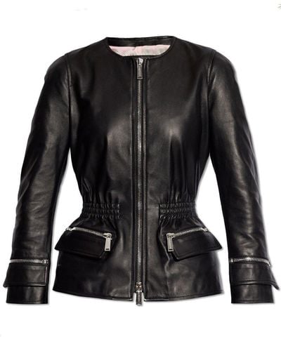 DSquared² Leather Jacket, - Black