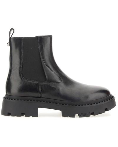 Ash Leather Boot - Black