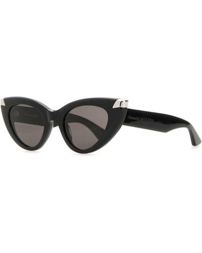 Alexander McQueen Acetate Punk Rivet Sunglasses - Black