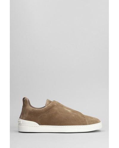 Zegna Triple Stich Sneakers - Natural