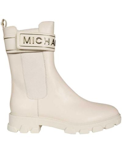 MICHAEL Michael Kors Leather Ankle Boots - Natural