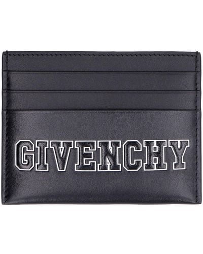 Givenchy Logo Detail Leather Card Holder - Gray