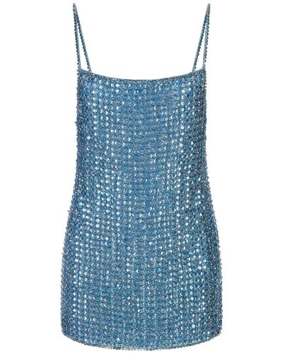 Retrofête Leona Crystal Dress Aqua Blue / S