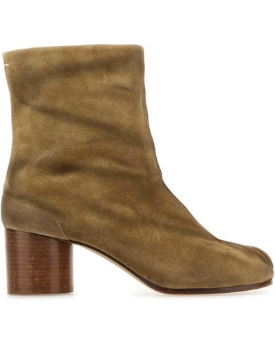 Maison Margiela Suede Tabi Ankle Boots - Brown