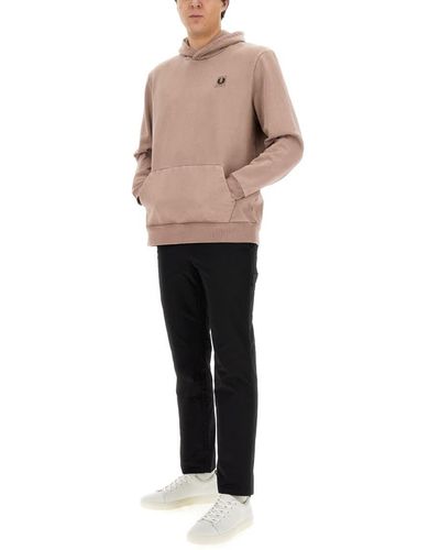 Fred Perry Sweatshirt With Logo - Pink