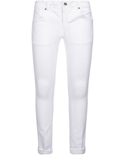 Dondup Low-Rise Slim-Fit Jeans - White