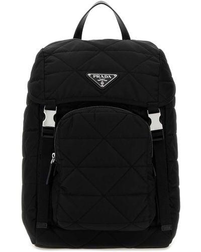 Prada Fabric Backpack - Black