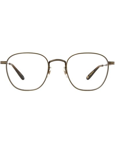 Garrett Leight Grant M Antique-Redwood Tortoise Glasses - White