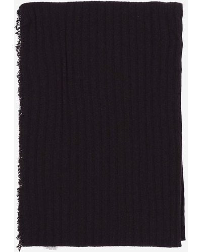 Faliero Sarti Cashmere And Wool Blend Scarf - Black