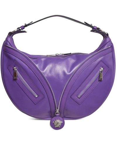 Versace La Medusa Shoulder Bag - Purple