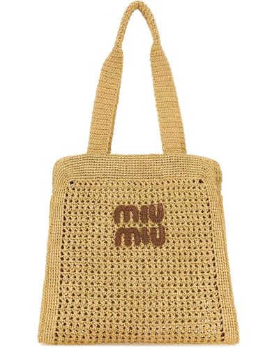 Miu Miu Crochet Shopping Bag - Metallic