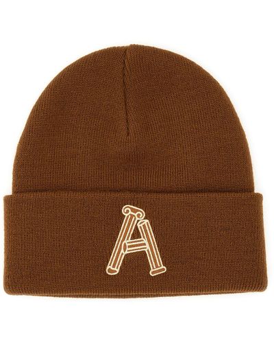 Aries Hat With Logo - Brown