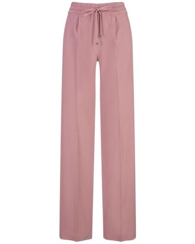 Kiton Silk Blend Drawstring Pants - Pink